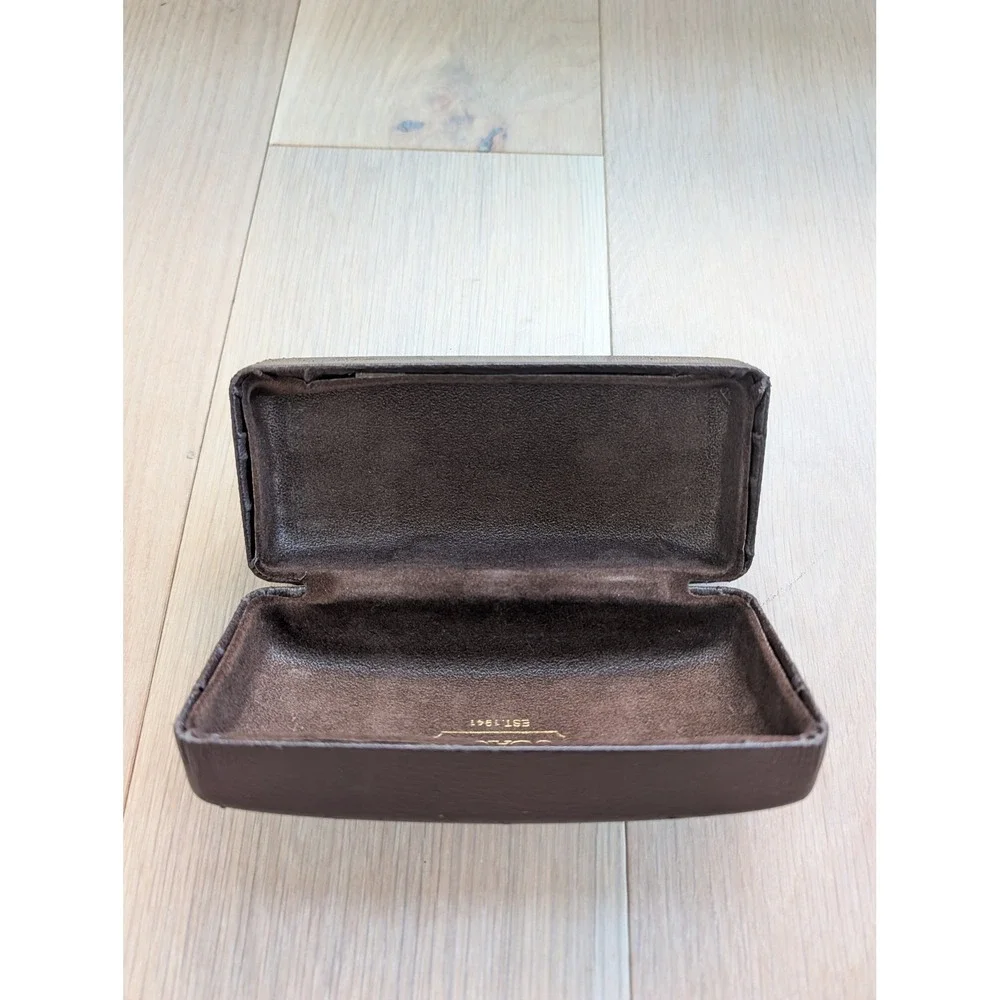 Coach Est. 1941 Brown Hard Eyeglass & Sunglasses Case | Pebbled Finish | Logo